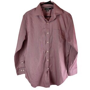 Ralph Lauren Mens Button Up Cotton Classic Fit Red Non Iron Shirt Size 16 32/33